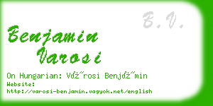 benjamin varosi business card